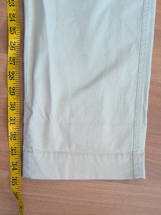 NWT Gap Barrel Khaki High Rise In Cream Color Size 0T Tall Length - Picture 4 of 11